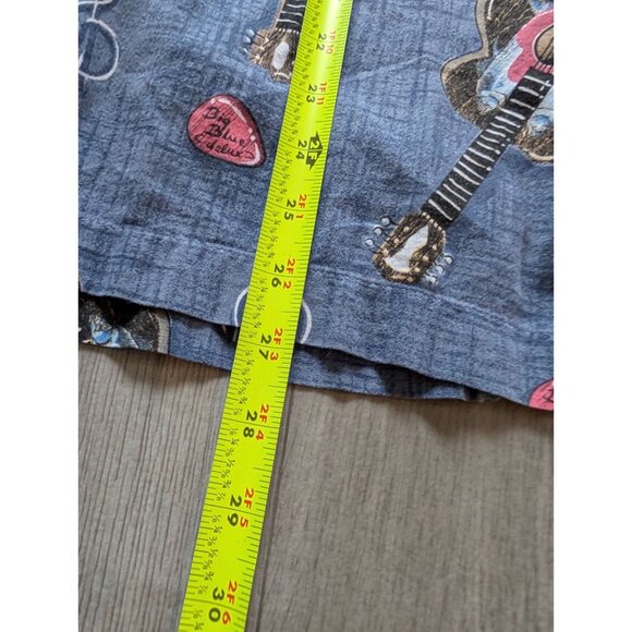 Bluewater Wear XL Button-Up Hawaiian Shirt With Guitar Print - Picture 5 of 6